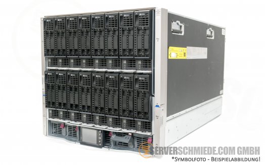 HP Blade System HP C7000 G3 Platinum Blade Server Chassis Enclosure 681844-B21 6x 2400W High Efficiency PSU 10x FAN 2x OA modules